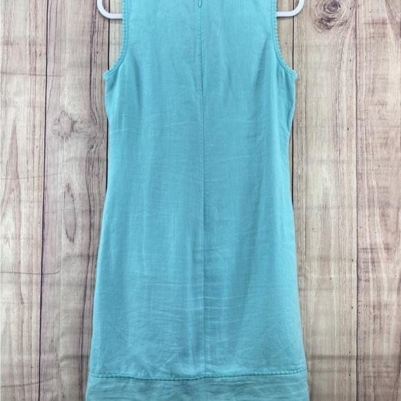 Boden Aqua Blue Linen Sun Dress - Picture 3 of 7
